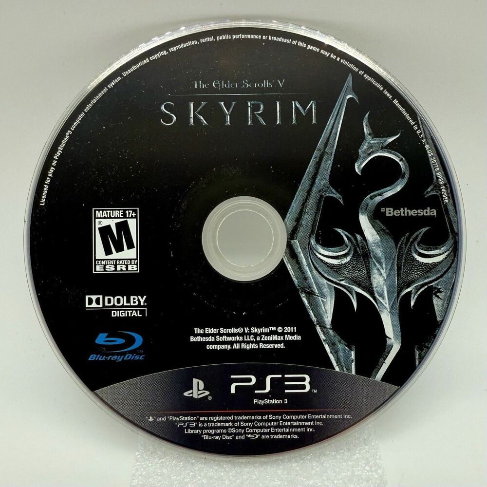 Elder Scrolls V Skyrim PS3 PlayStation 3 - Disc Only Tested